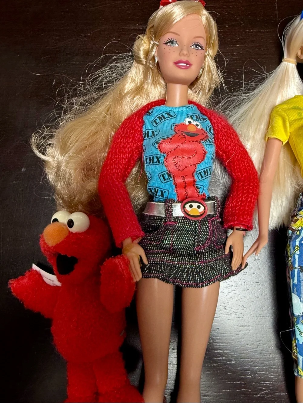 Elmo & SpongeBob SquarePants Barbie Dolls